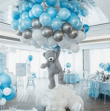 Blue Elephant Baby Shower Ballon Theme
