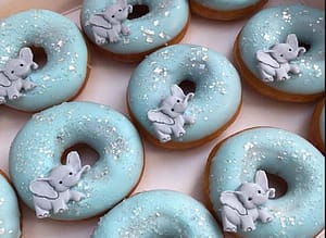 Blue Elephant Baby Shower Doughnuts
