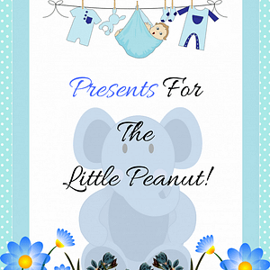 Blue Elephant Presents For The Little Peanut Decoration Sign