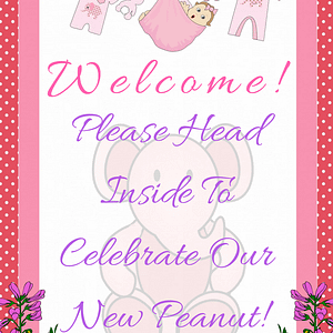 Pink Ele Welcome Sign