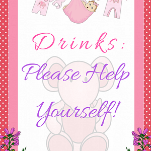 Pink Ele Drinks Sign 1