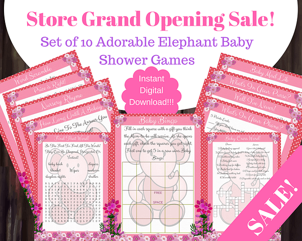 DFY Elephant Baby Shower Packages