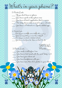 Blue Elephant Whats In Your Phone Printable Game