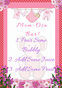 Pink Ele Mom-Osa Bar Sign